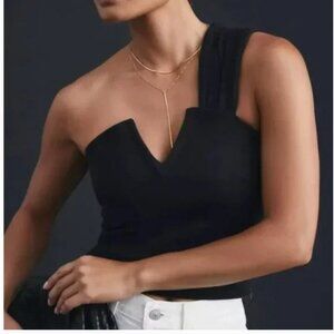 ⭐️ Maeve Structured Asymmetrical One Shoulder Boho Peasant Hipster Hippie Blouse